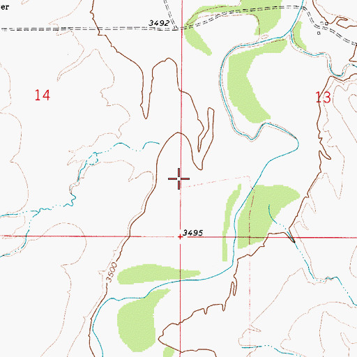 Topographic Map of Thrush Ranch Airport (historical), WY