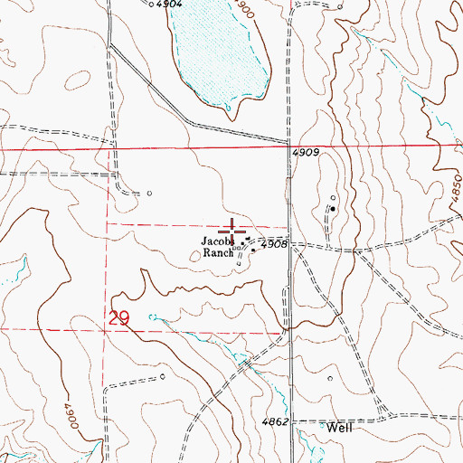 Topographic Map of Reynolds Airport (historical), WY