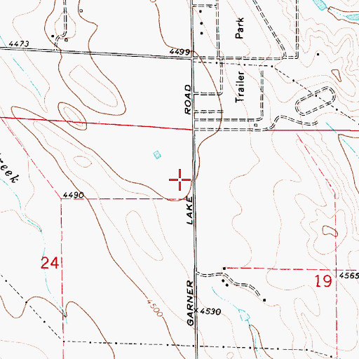 Topographic Map of KAML-FM (Gillette), WY