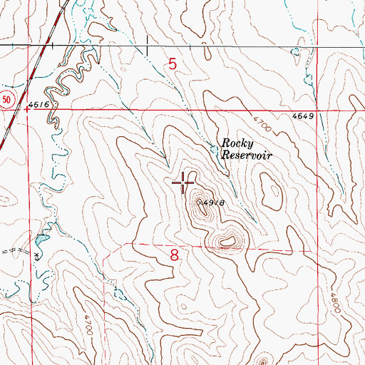 Topographic Map of KGWY-FM (Gillette), WY