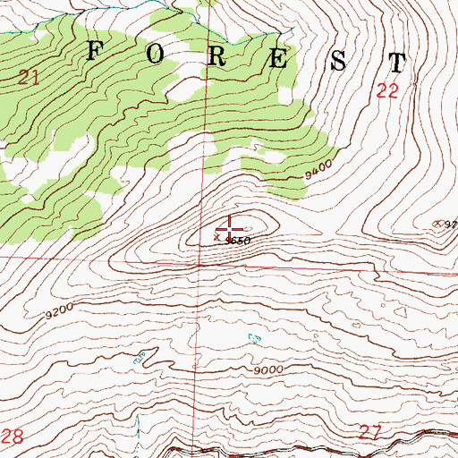 Topographic Map of KZMQ-FM (Greybull), WY