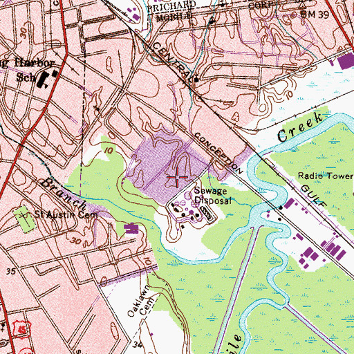 Topographic Map of NEW-AM (Prichard), AL