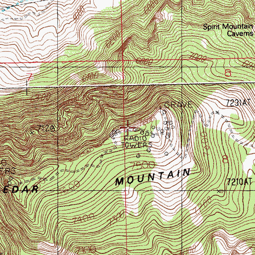 Topographic Map of KMBU-FM (Powell), WY