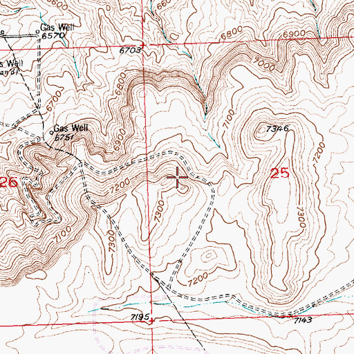 Topographic Map of KTRZ-FM (Riverton), WY
