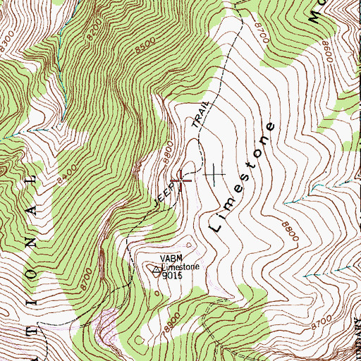 Topographic Map of KCWC-FM (Riverton), WY