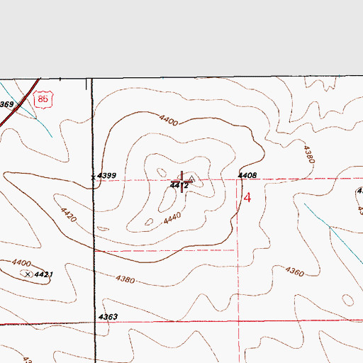 Topographic Map of KERM-FM (Torrington), WY