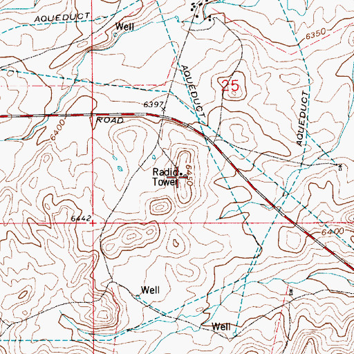 Topographic Map of KKTU-TV (Cheyenne), WY