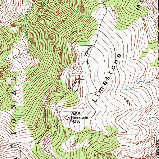 Topographic Map of KCWC-TV (Lander), WY