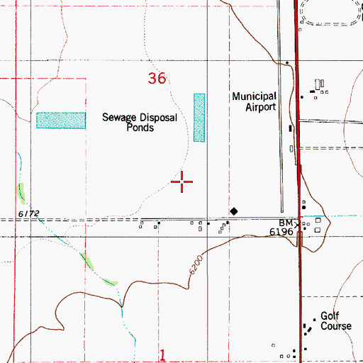 Topographic Map of Afton Municipal Airport, WY