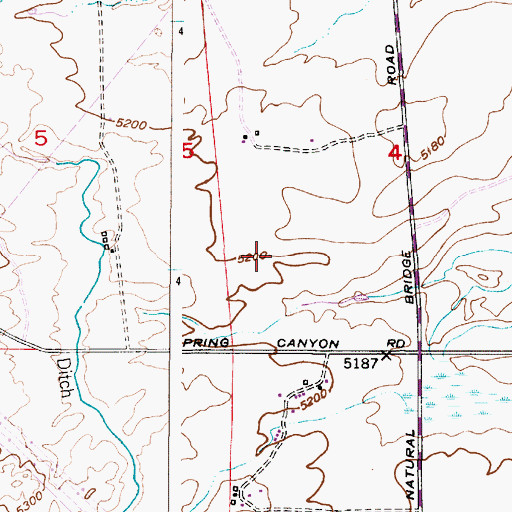 Topographic Map of Chamberlain Brothers Ranch Airport, WY