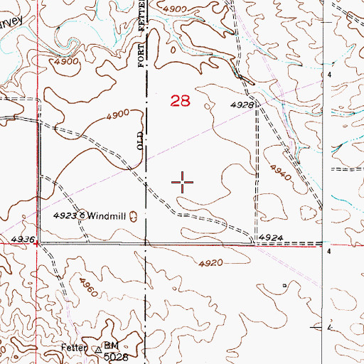 Topographic Map of Converse County Airport, WY