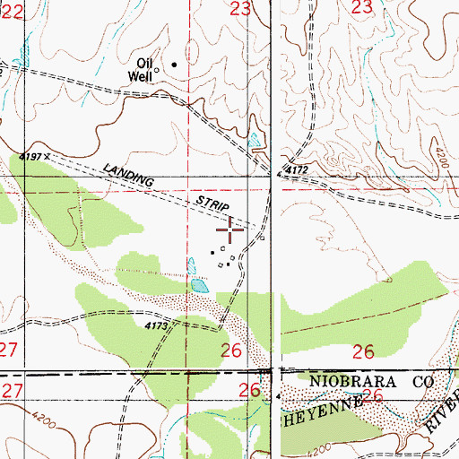 Topographic Map of Sherwin Field Number 1 Airport, WY