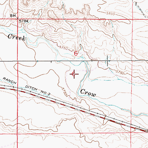 Topographic Map of Ullman Number 1 Reservoir, WY