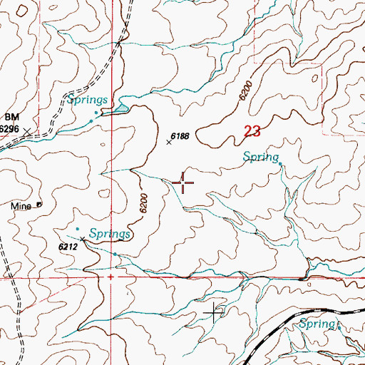 Topographic Map of Fred Dilts Number 4 Dam, WY