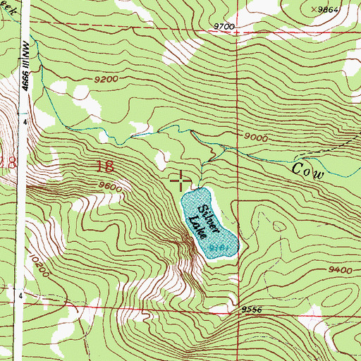 Topographic Map of Silver Lake Dam, WY