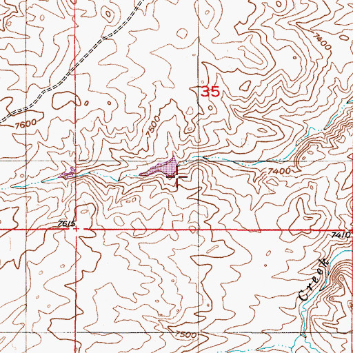 Topographic Map of Patrick Ryan Number 3 Dam, WY
