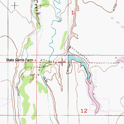 Topographic Map of O Bar O Number 3 Dam, WY