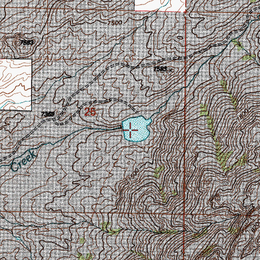 Topographic Map of Newell Reservoir, WY