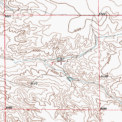 Topographic Map of Hal Number 2 Dam, WY