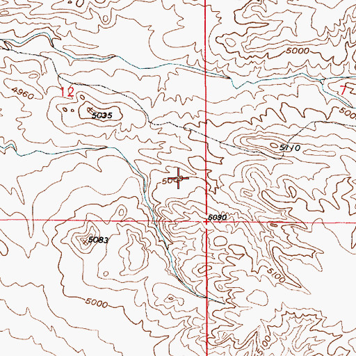 Topographic Map of Ken Number 1 Dam, WY