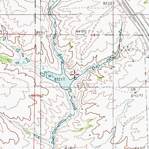 Topographic Map of Williams Number 3 Dam, WY