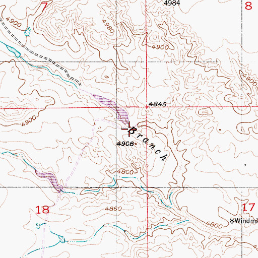Topographic Map of Loren Ramsey Fish Dam, WY