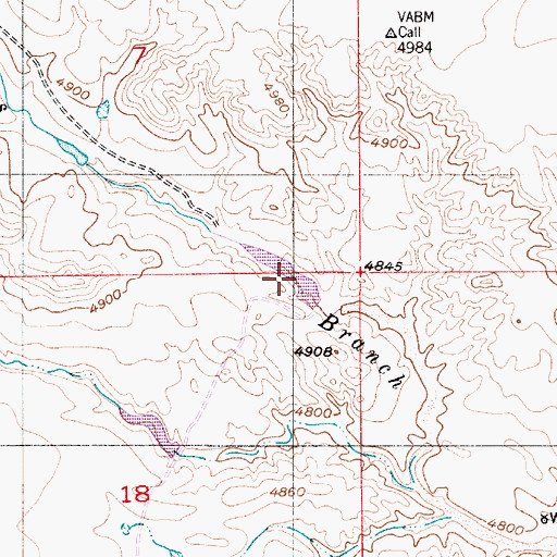 Topographic Map of Loren Ramsey Fish Reservoir, WY