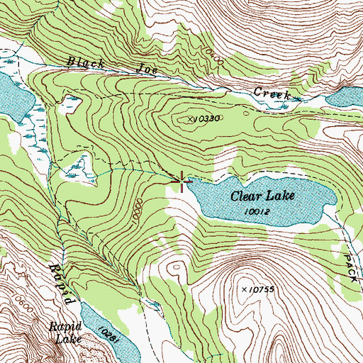 Topographic Map of Clear Lake Dam, WY