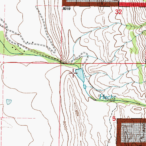 Topographic Map of Sundby Reservoir Number 2 Dam, WY