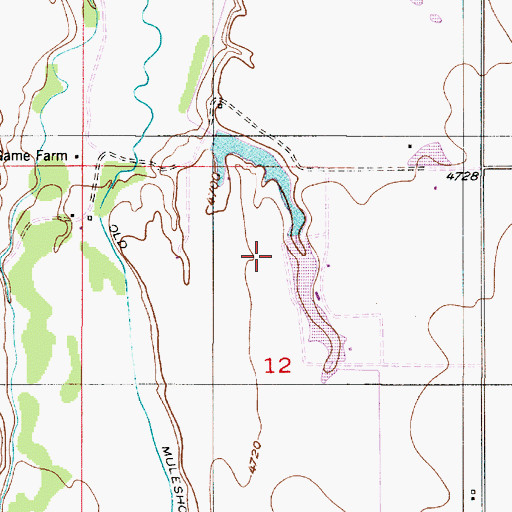 Topographic Map of Utter Dam, WY