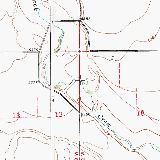 Topographic Map of Mackley Dam, WY