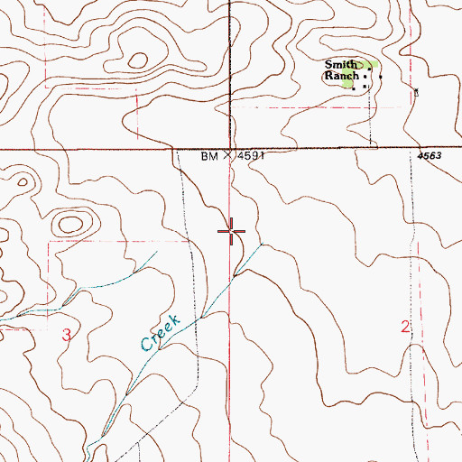 Topographic Map of Canyon View Ranch Airport (historical), WY