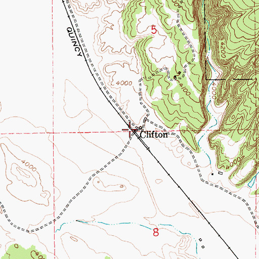Topographic Map of Clifton, WY
