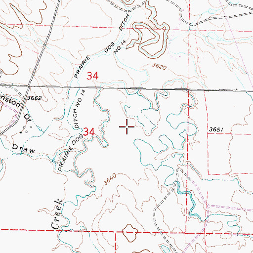 Topographic Map of Dutch Creek, WY
