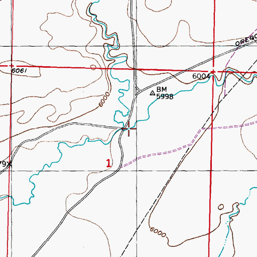 Topographic Map of Fish Creek, WY