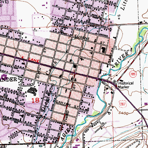 Topographic Map of Lander, WY