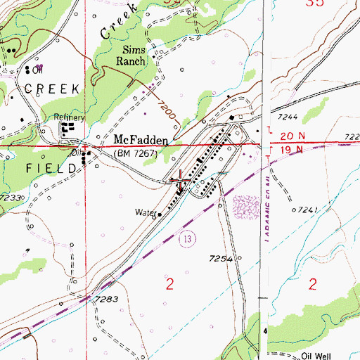 Topographic Map of McFadden, WY