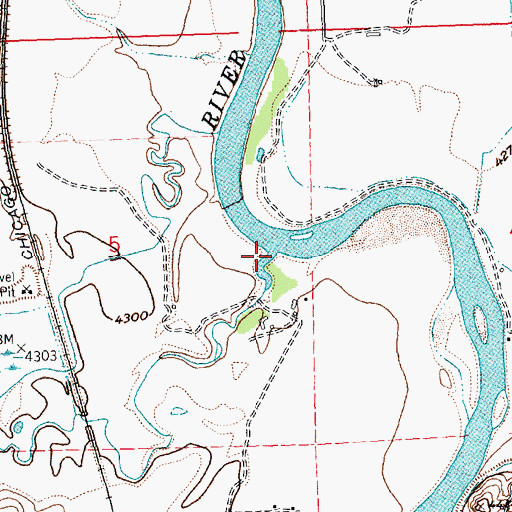 Topographic Map of Owl Creek, WY