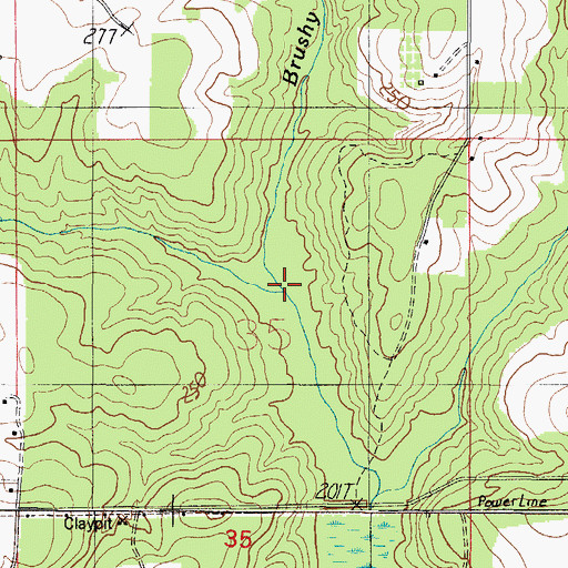 Topographic Map of WASG-AM (Atmore), AL