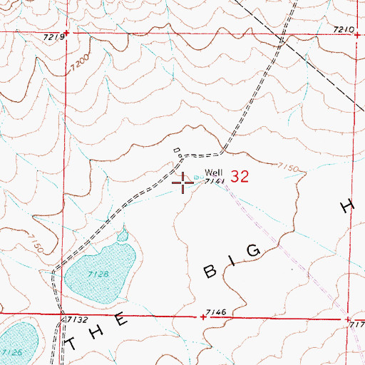 Topographic Map of The Big Hollow, WY