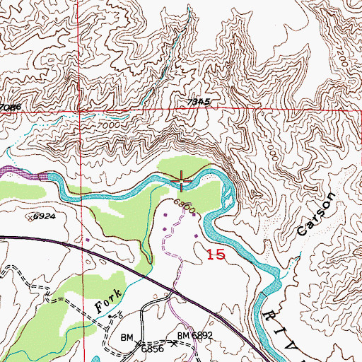 Topographic Map of Jakeys Fork, WY