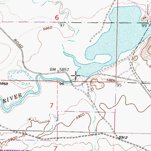 Topographic Map of Sweetwater River, WY