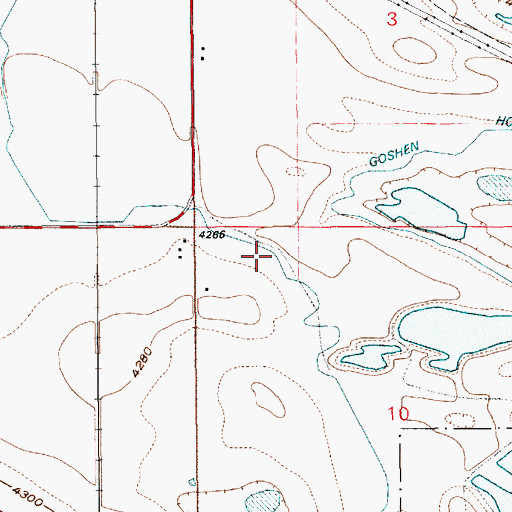 Topographic Map of Bump Sullivan Ditch, WY