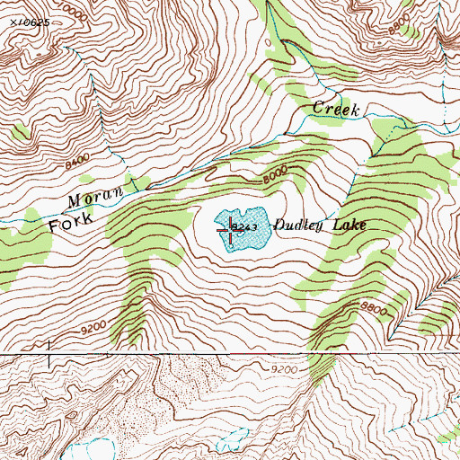Topographic Map of Dudley Lake, WY