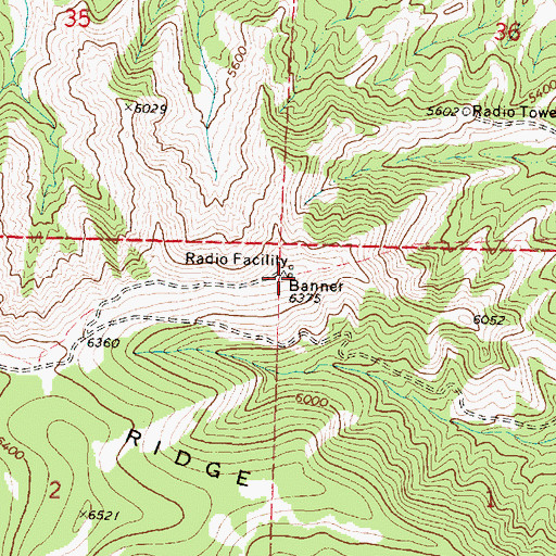 Topographic Map of KLGT-FM (Buffalo), WY