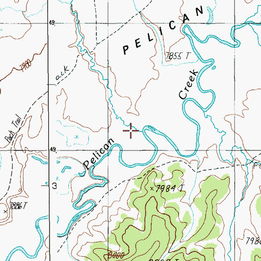 Topographic Map of Astringent Creek, WY