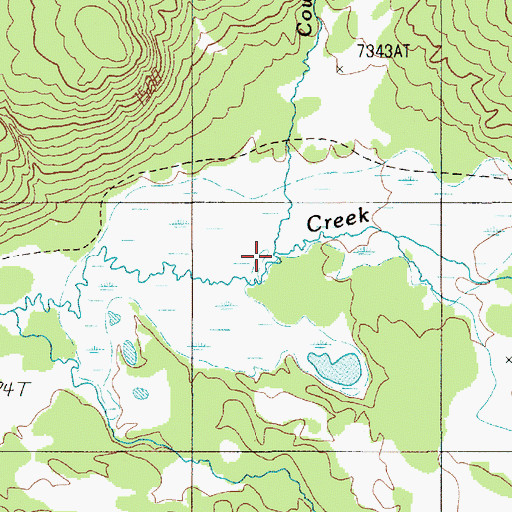 Topographic Map of Cowan Creek, WY