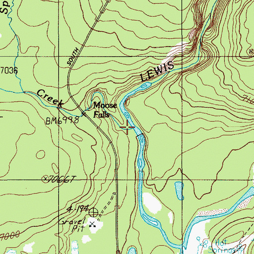 Topographic Map of Crawfish Creek, WY