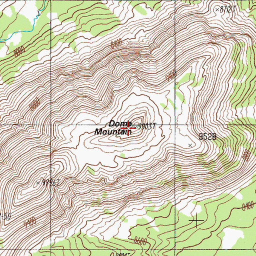 Topographic Map of Dome Mountain, WY