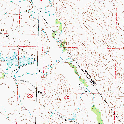 Topographic Map of East Twin Creek, WY